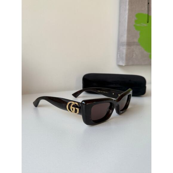 NEW Gucci GG1827S Brown Havana Cat Eye Sunglasses - Picture 5 of 8